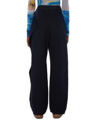 Pantalon asymétrique en laine - Navy