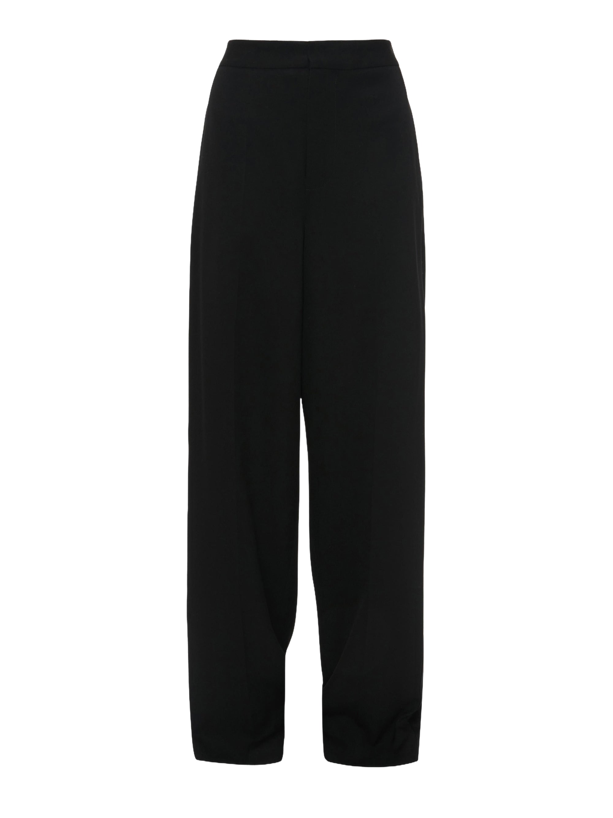 Pantalon à pinces droit en laine - Black