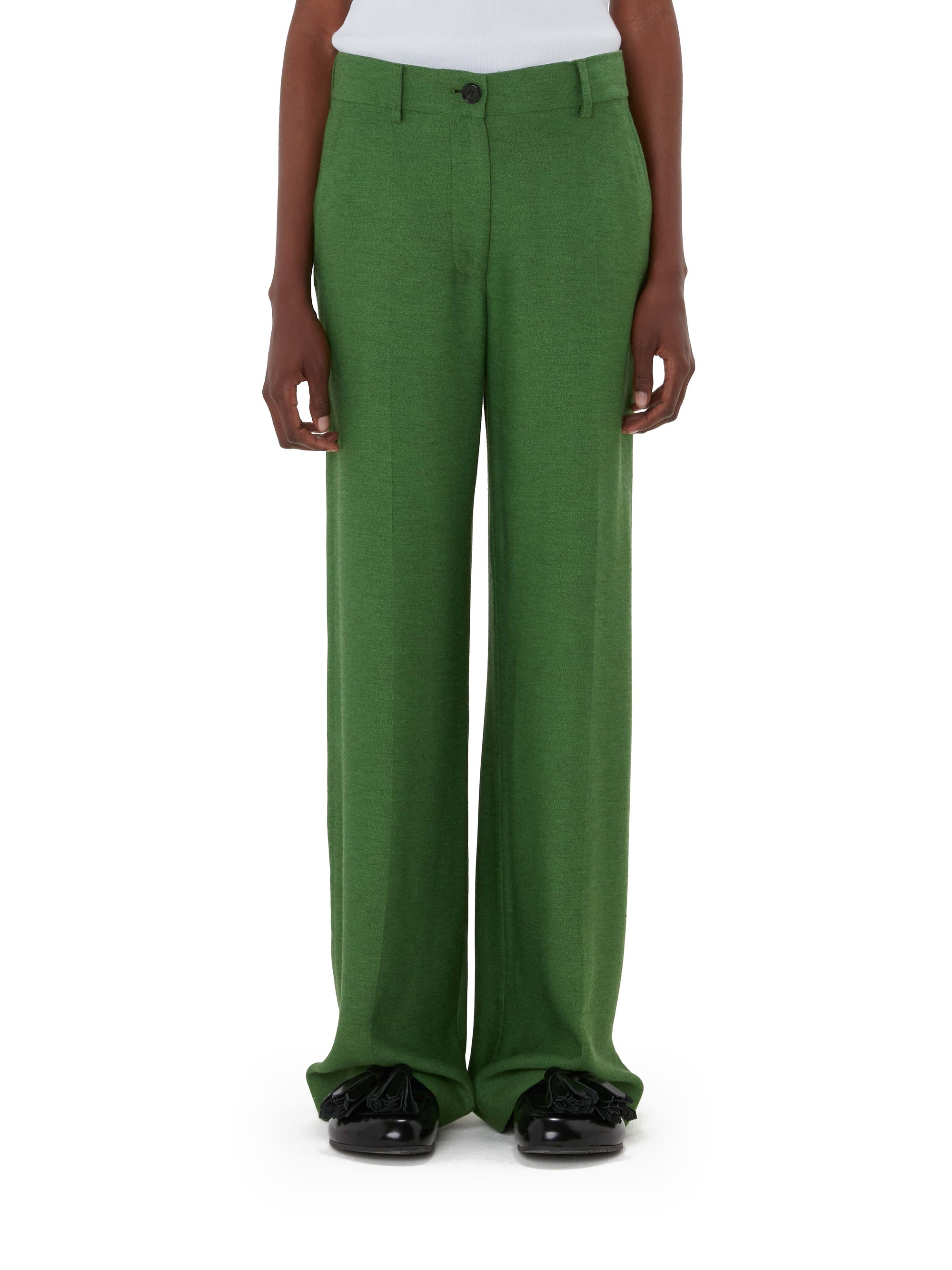 Pantalon ajusté et boutonné - Apple Green