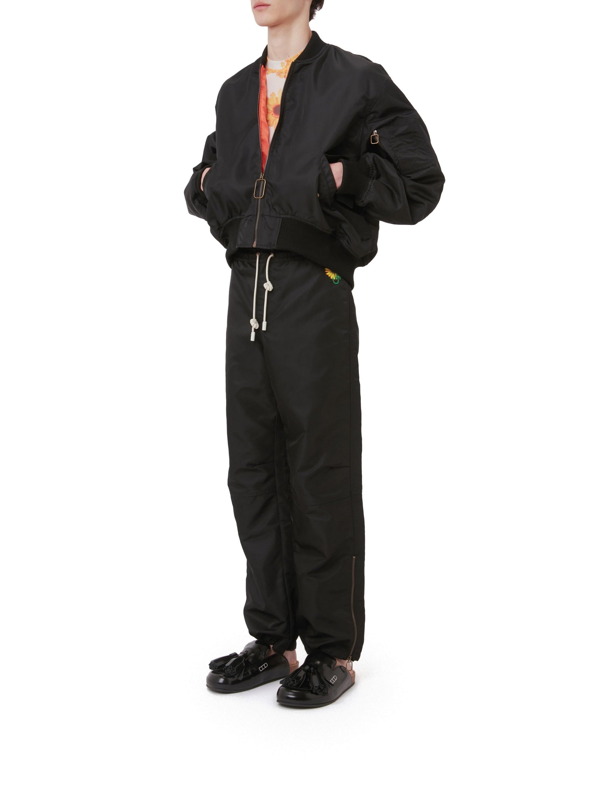 Pantalon à revers zippés - Black