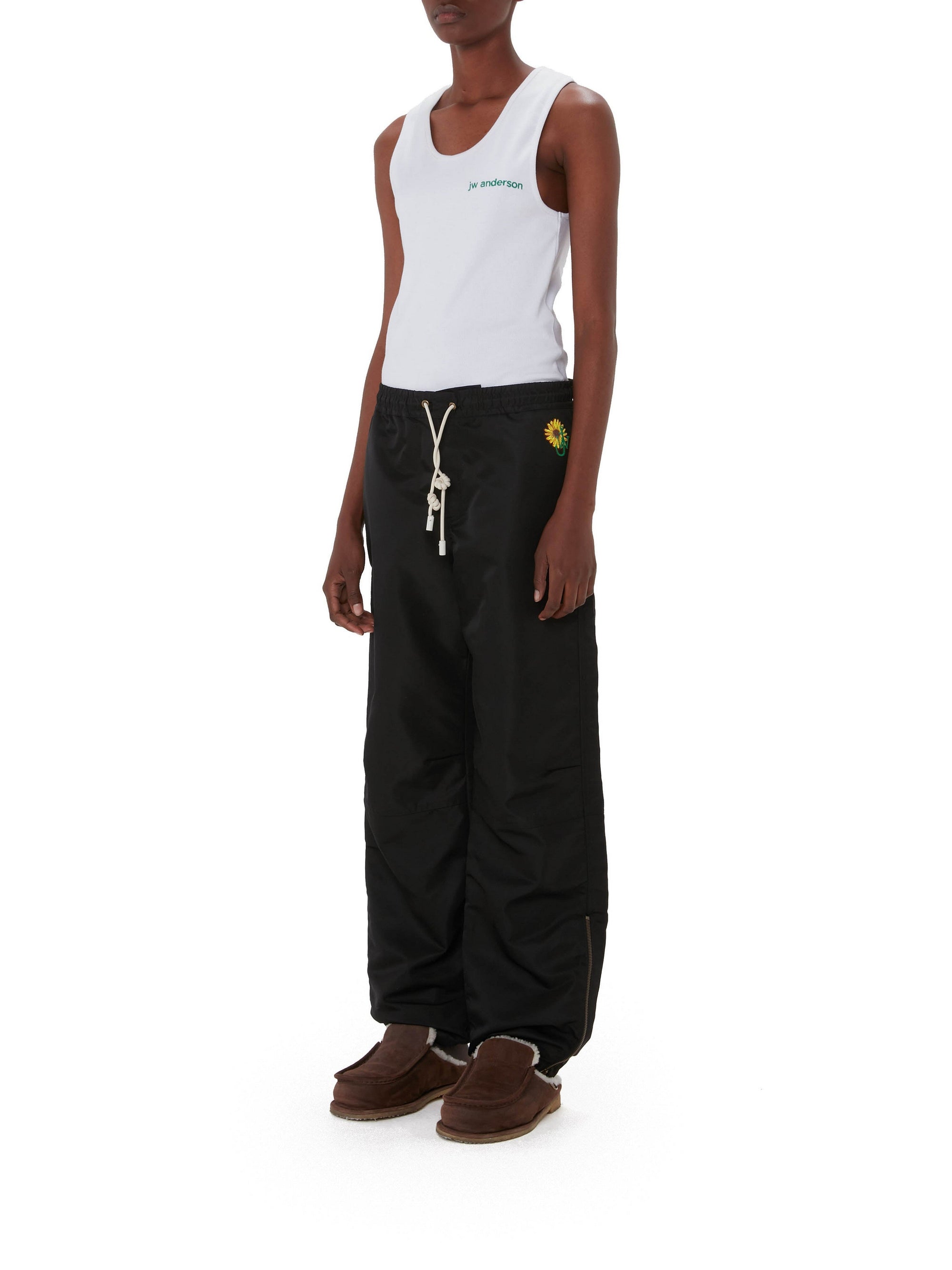 Pantalon à revers zippés - Black
