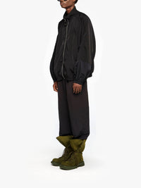 Pantalon À Taille Haute Et Jambes Larges - Black