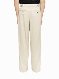 Pantalon À Jambe Droite Avec Détails De Boutons - Light Grey