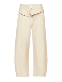 Pantalon évasé taille haute - Beige