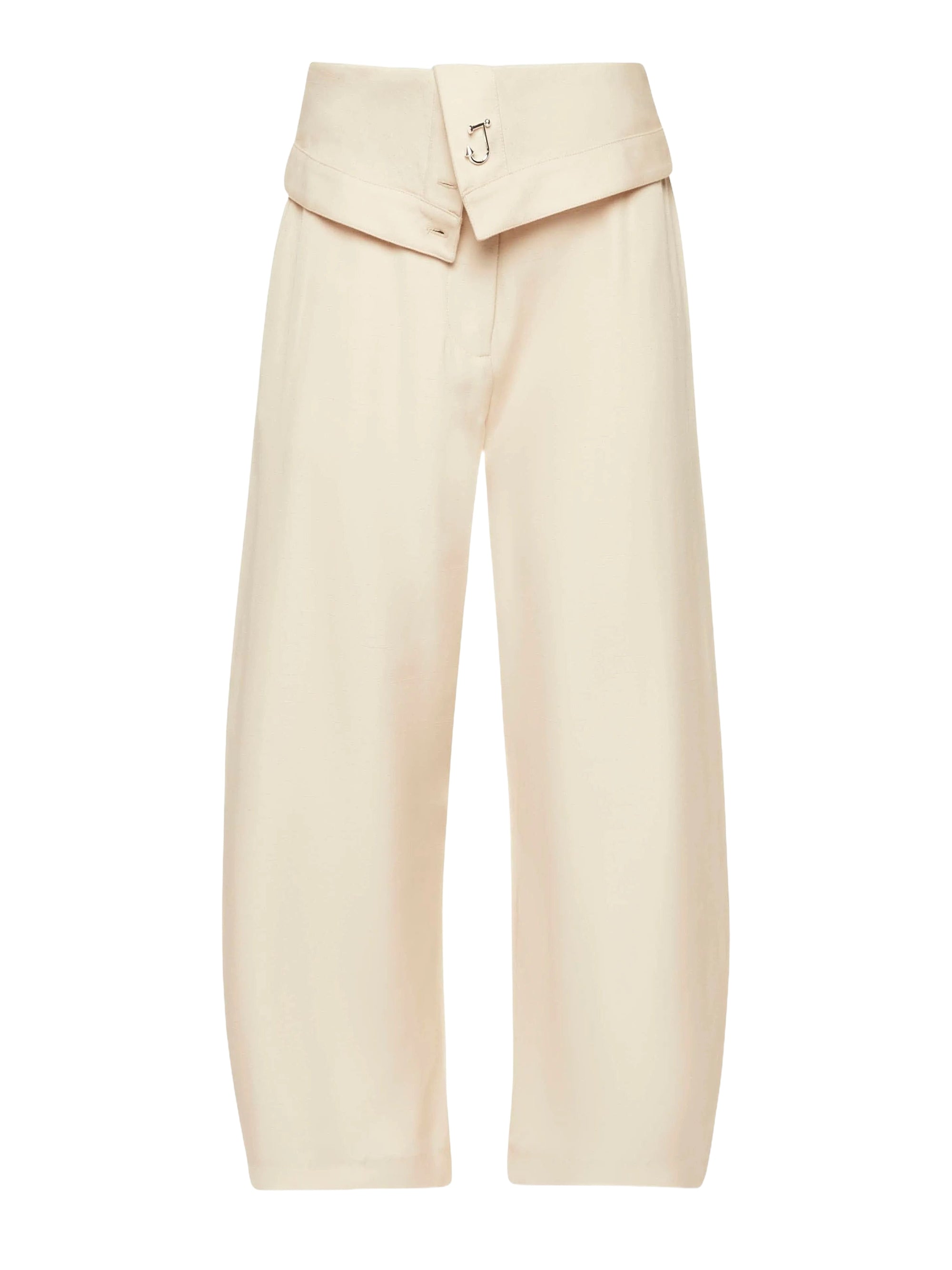 Pantalon évasé taille haute - Beige