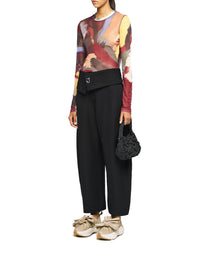Pantalon large taille haute - Black