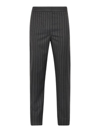 Pantalon droit Taillor en laine - Mid Grey Melange