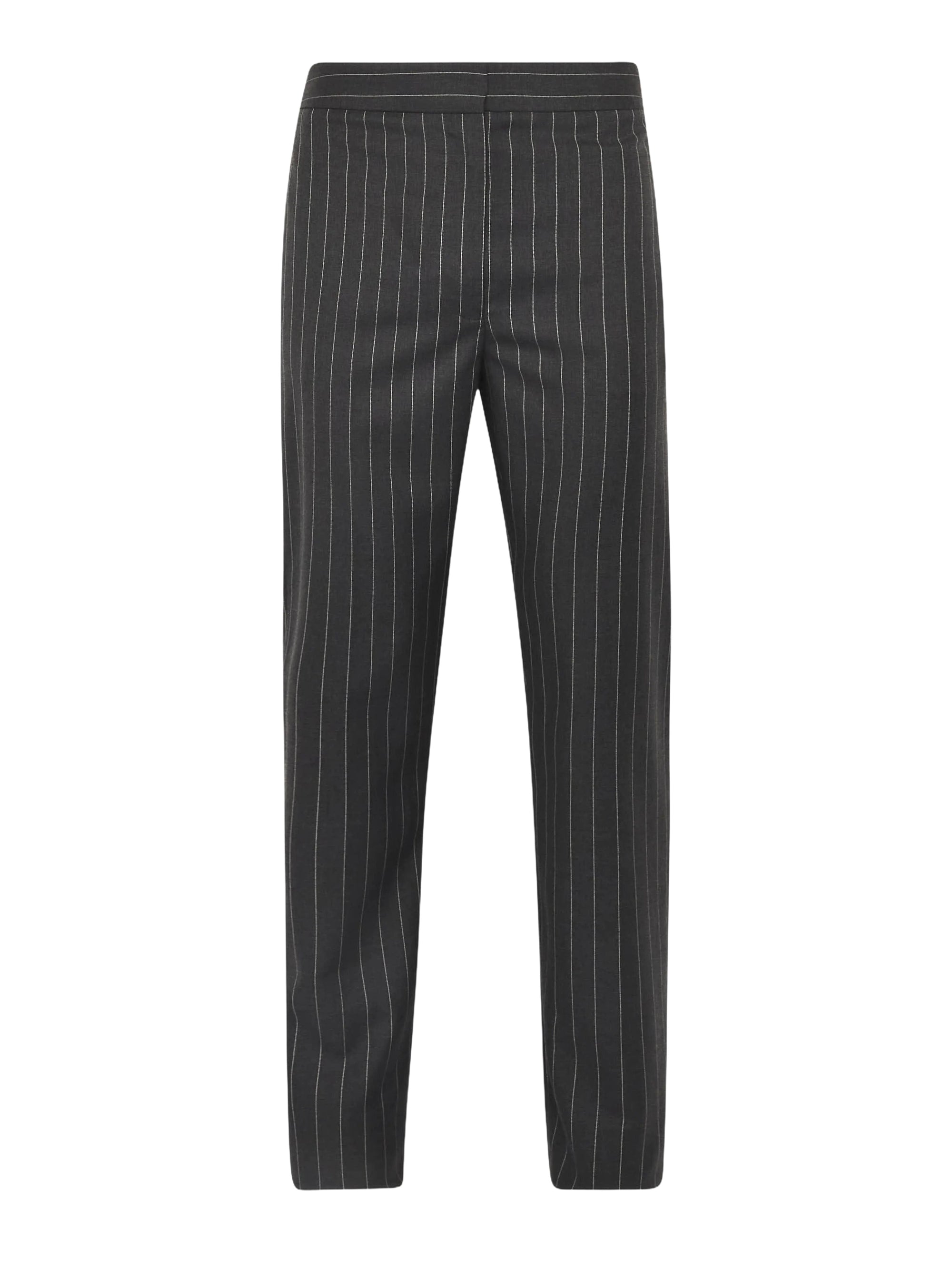 Pantalon droit Taillor en laine - Mid Grey Melange