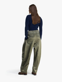 Pantalon Plissé Avec Anneaux En D - Khaki