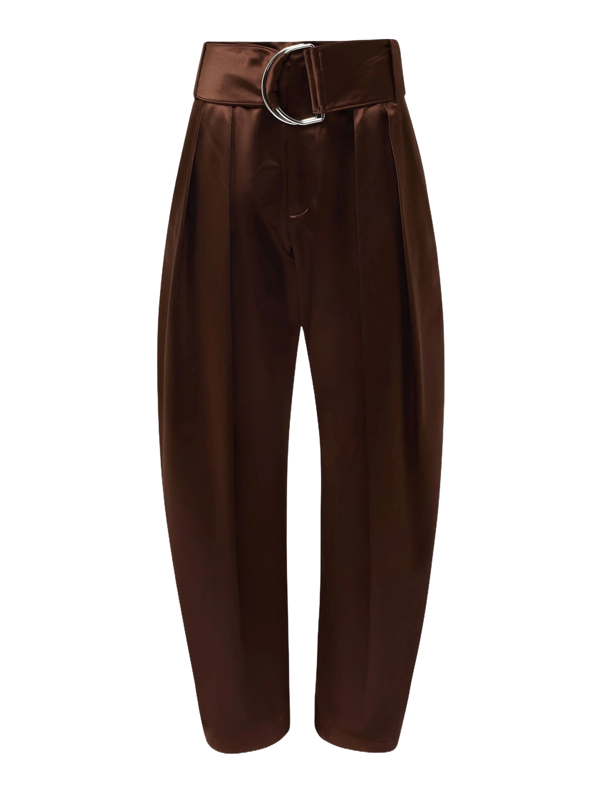 Pantalon Plissé Avec Anneaux En D - Chestnut