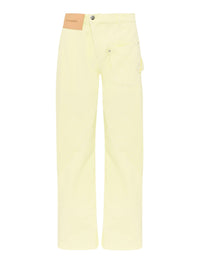 Twisted silhouette trousers - Lemon
