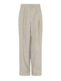 Pantalon taille haute en laine - Clay Melange