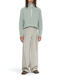 Pantalon taille haute en laine - Clay Melange