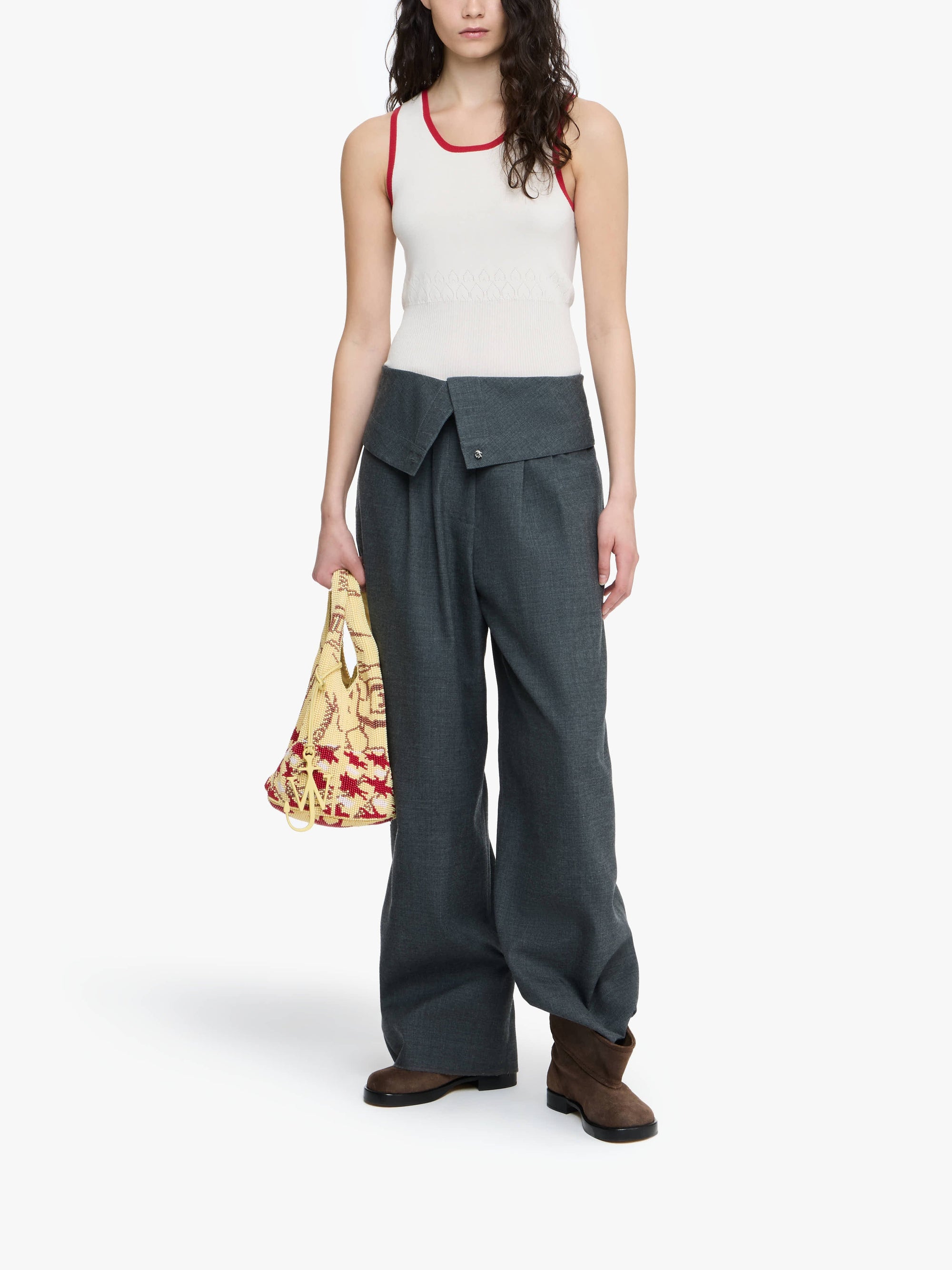 Pantalon À Virgules - Charcoal Melange