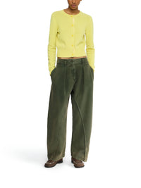 Pantalon à coutures torsadées - Olive