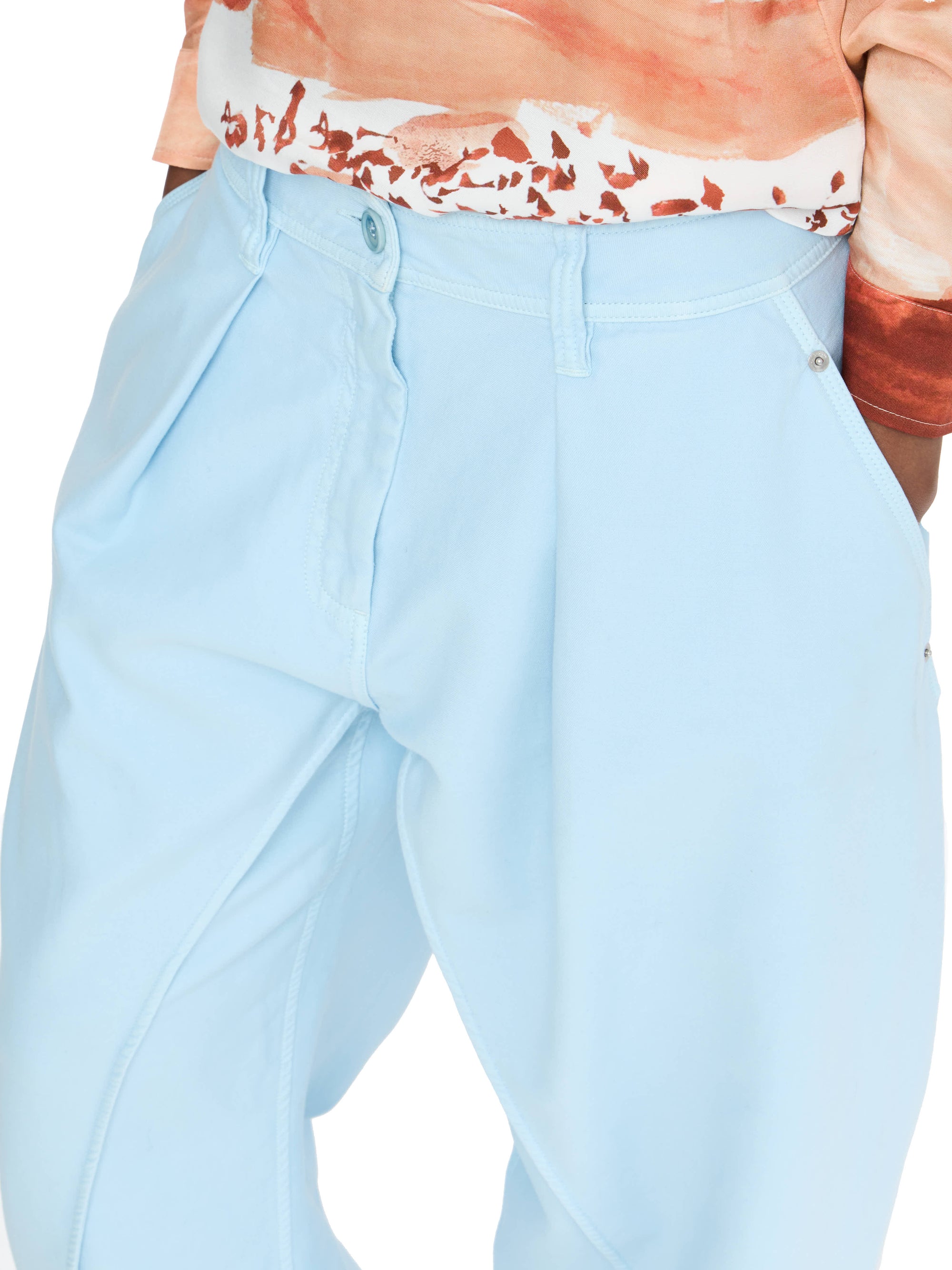 Pantalon À Coutures Torsadées - Pale Blue