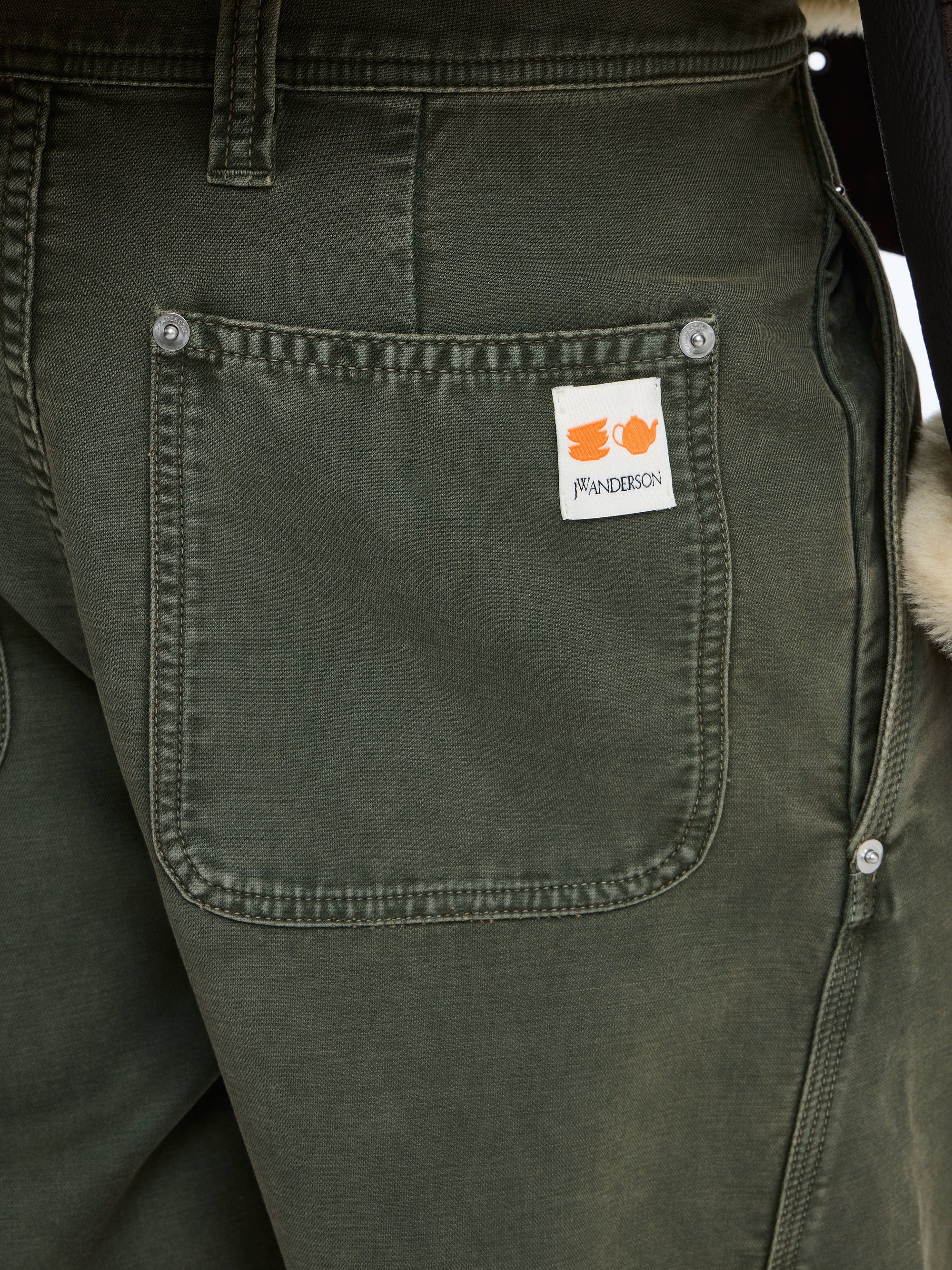 Pantalon À Coutures Torsadées - Olive