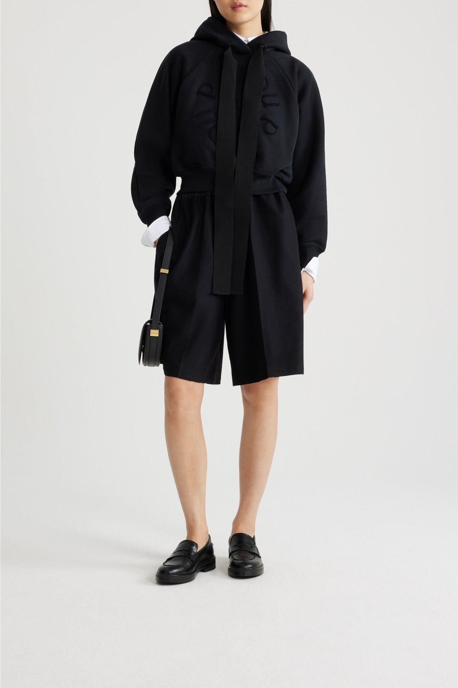 Bermuda en laine - Noir