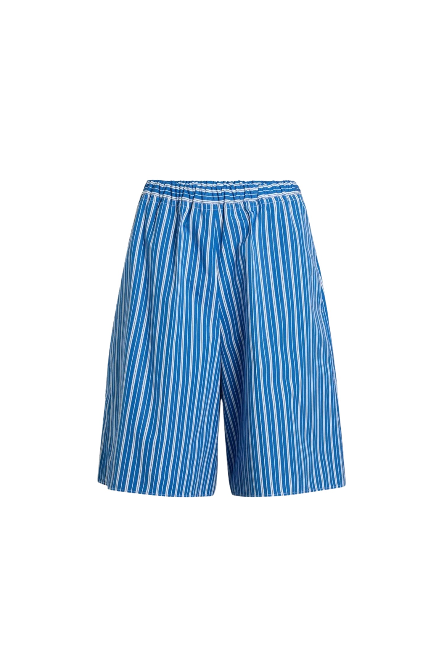 Victoria Blue Stripes / Bermuda en coton éco-responsable imprimé