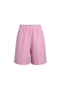 Pink Stripes / Bermuda en coton éco-responsable imprimé