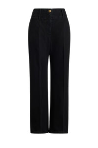 Khol Stone / Pantalon à ceinture large en denim de coton bio