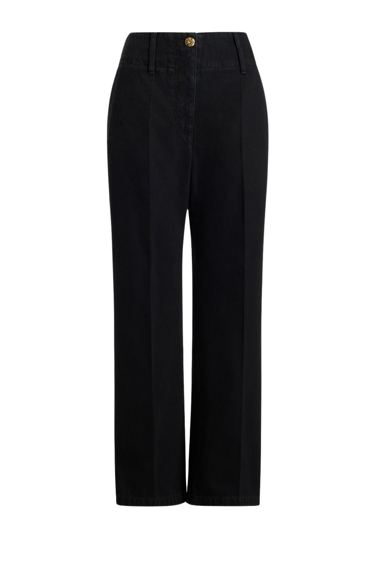 Khol Stone / Pantalon à ceinture large en denim de coton bio