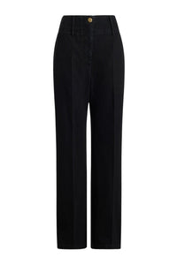 Pantalon à ceinture large en denim - Khol Stone