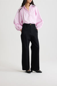 Pantalon à ceinture large en denim - Khol Stone