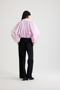 Khol Stone / Pantalon à ceinture large en denim de coton bio
