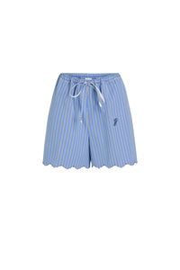 Heritage Blue Stripes / Short en popeline de coton bio imprimée