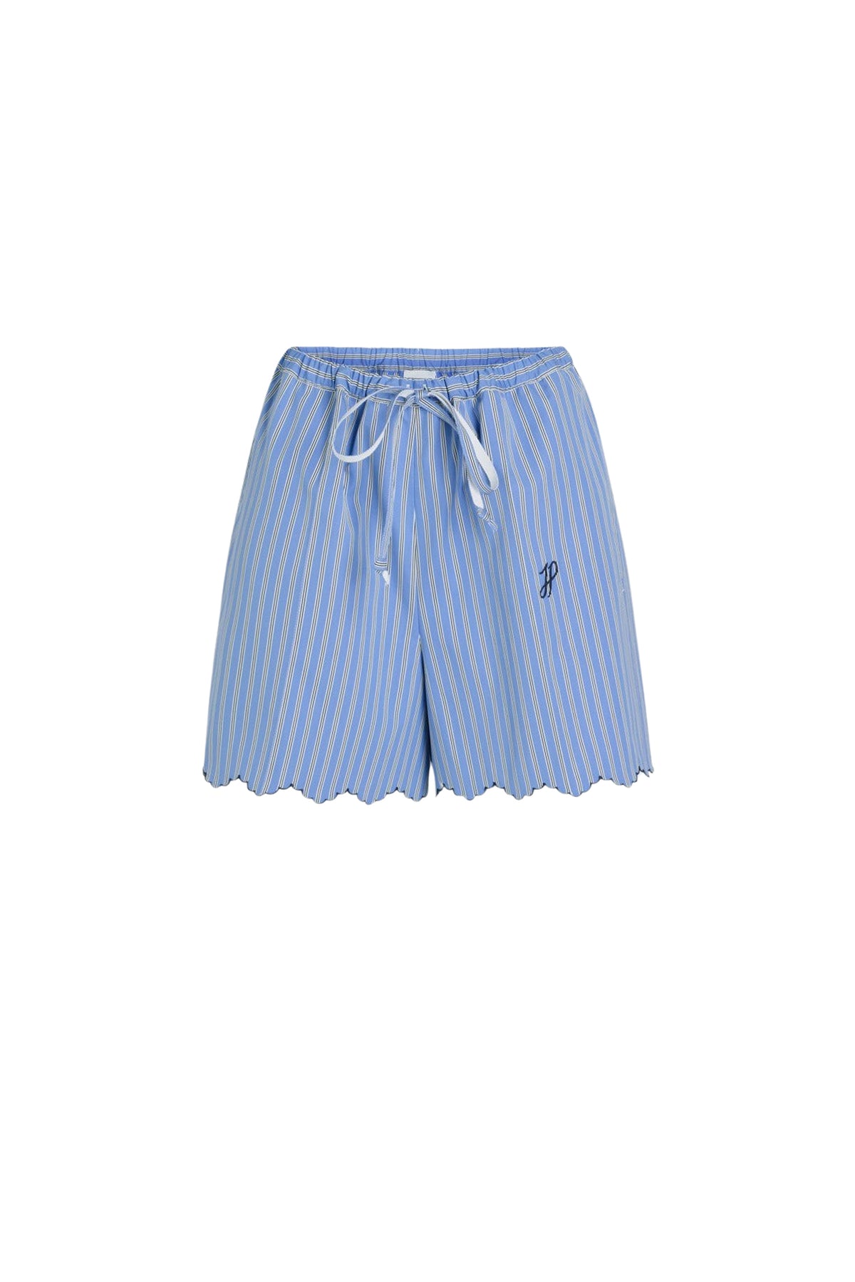 Heritage Blue Stripes / Short en popeline de coton bio imprimée