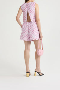 Quilted javanese shorts - Pink