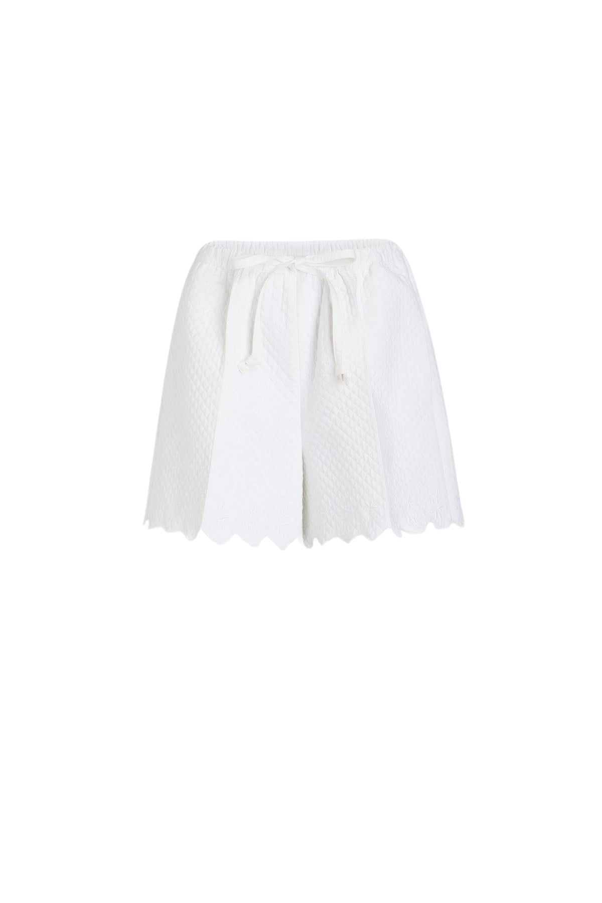 White / Short en viscose mélangée éco-responsable matelassée