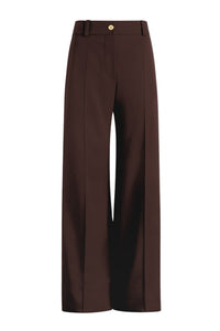Smoked Ebony / Pantalon évasé en laine technique éco-responsable