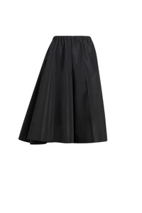 Black / Jupe-culotte asymétrique en faille recyclée