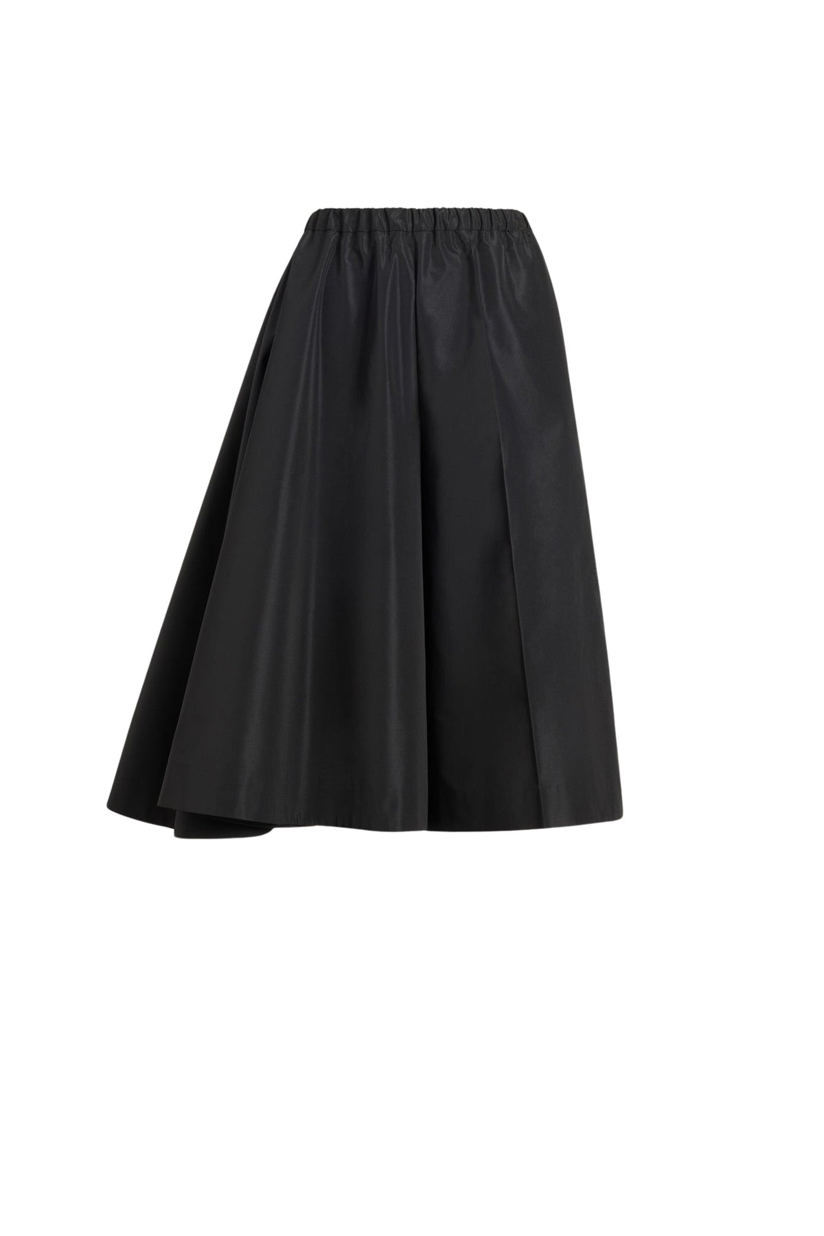Black / Jupe-culotte asymétrique en faille recyclée