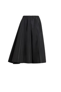 Jupe-culotte asymétrique en faille - Noir