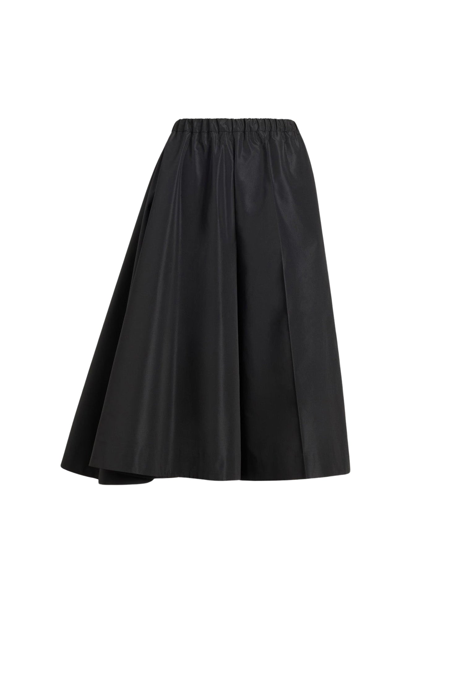 Jupe-culotte asymétrique en faille - Noir
