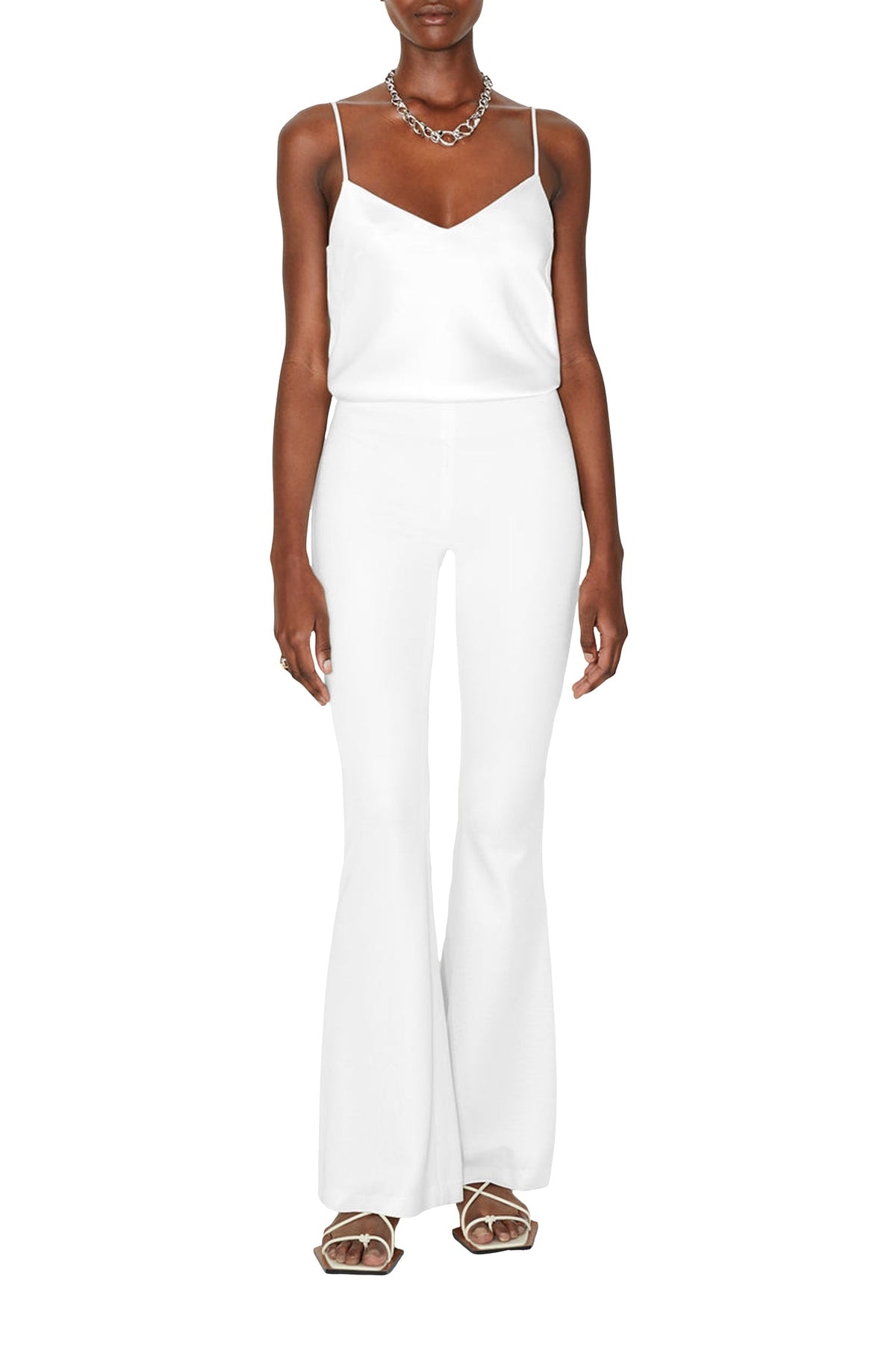 Pantalon évasé - White