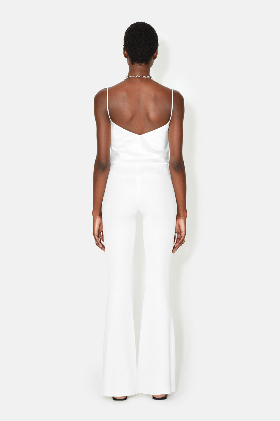 Pantalon évasé - White