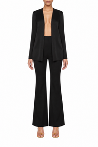 Satin Slip Jacket - Black