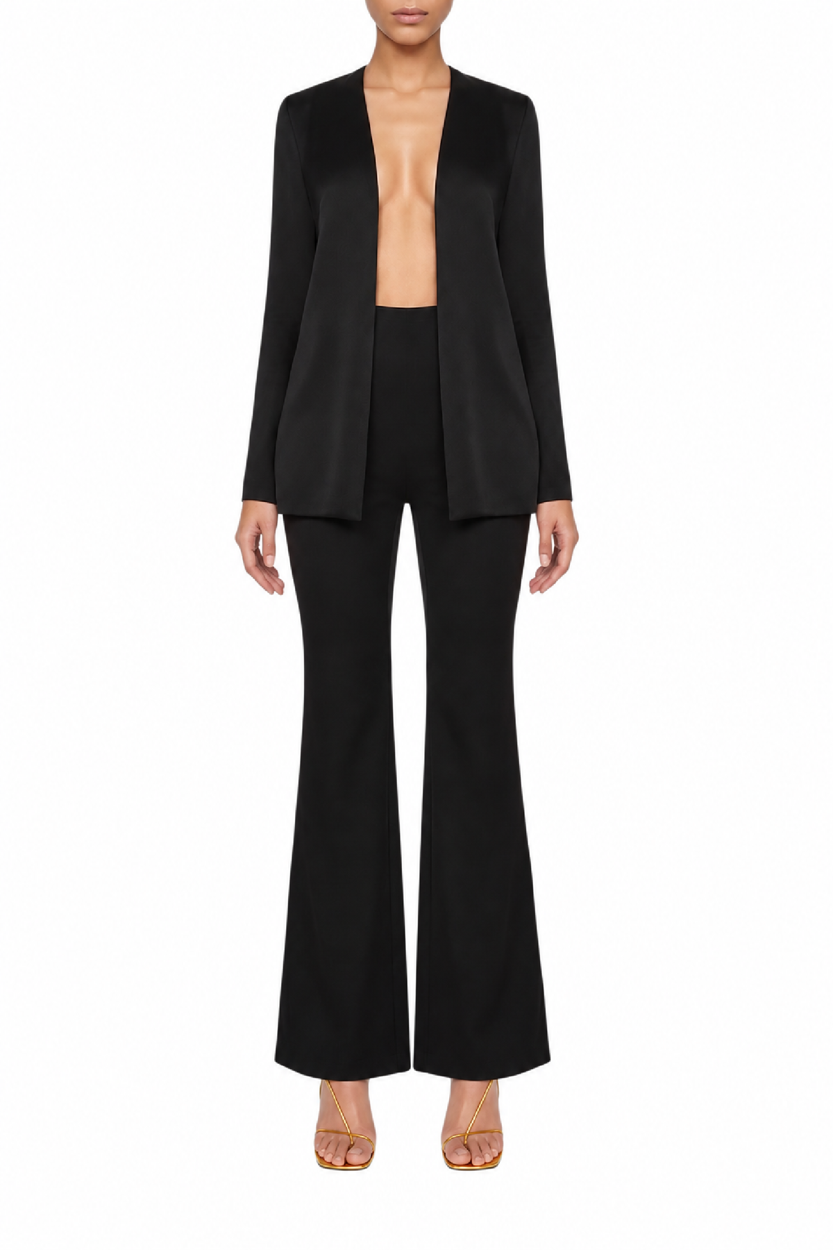 Satin Slip Jacket - Black