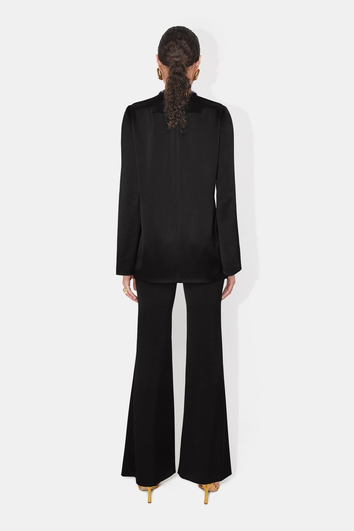 Satin Slip Jacket - Black
