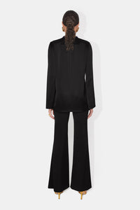 Satin Slip Jacket - Black
