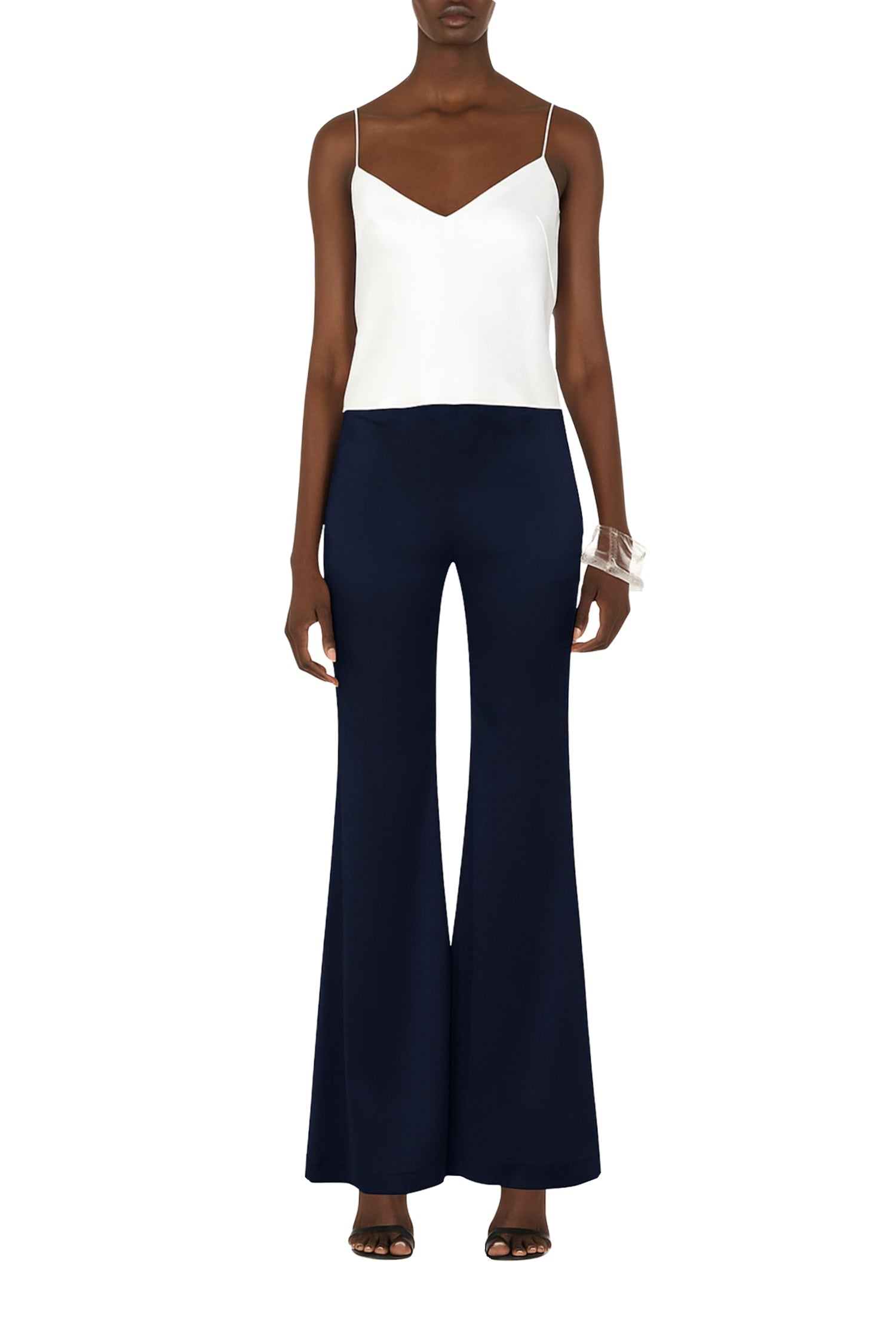 Pantalon taille haute en satin Atruvia -  Midnight