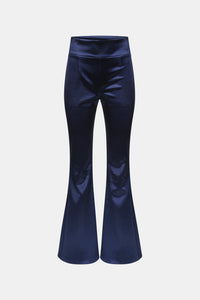 Carved satin trousers - Blue Moon