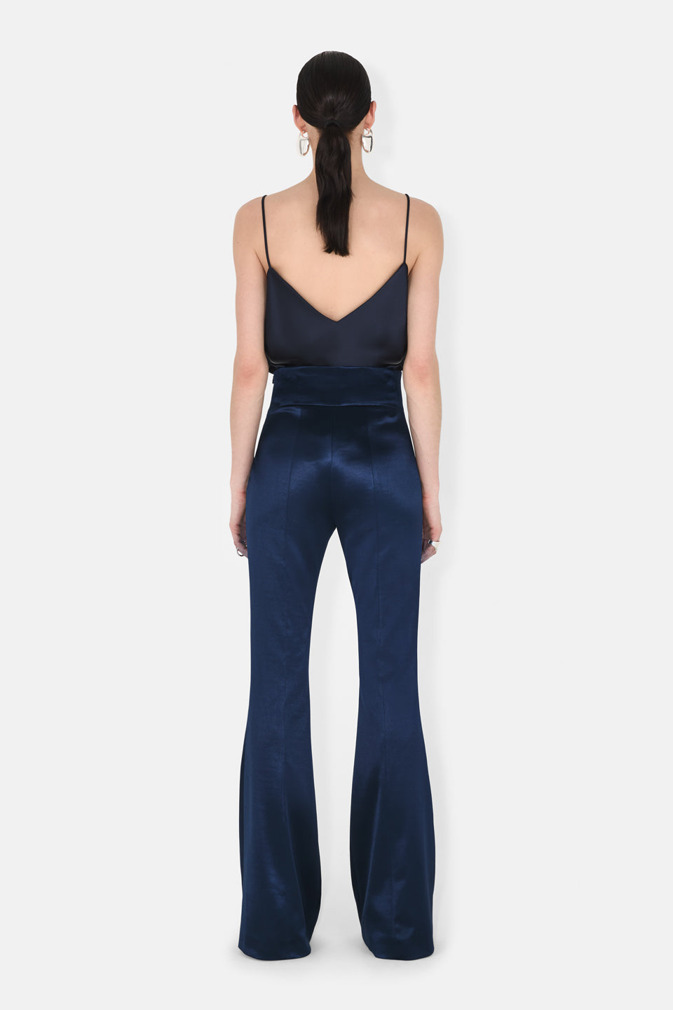 Carved satin trousers - Blue Moon