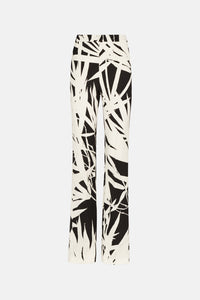 Pantalon taille haute imprimé - Black Palm Print