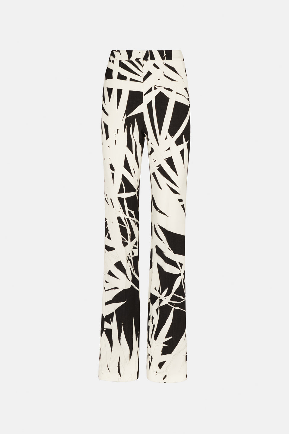 Pantalon taille haute imprimé - Black Palm Print