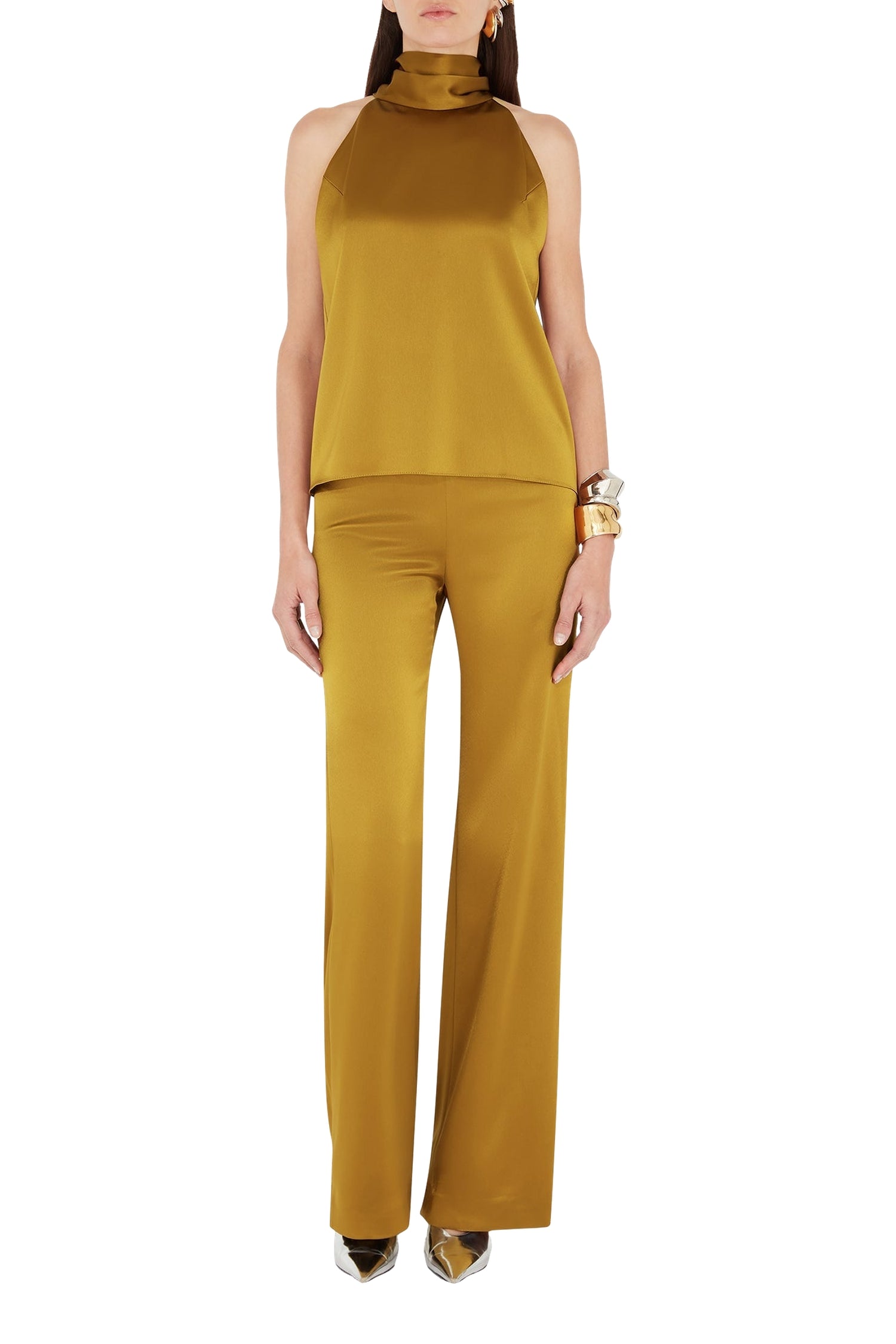 Pantalon Sister Moon en satin - Toffee